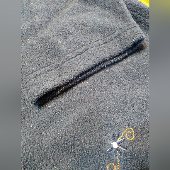 Retro Penningtons Navy Blue Shacket, Size 5X, Zipper Closure, Flower Emb… - Picture 13 of 13